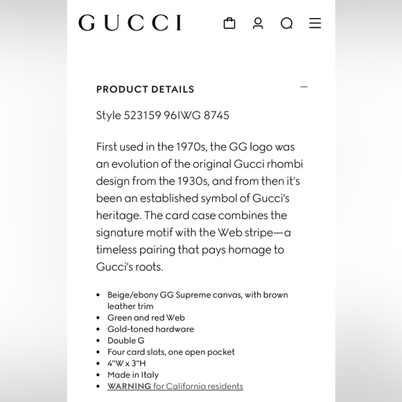 Authentic Gucci Ophidia Card Case, Like New with Tags - Picture 7 of 7